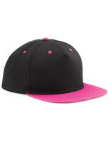 Beechfield CB610c 5 Panel Contrast Snapback - Black/Fuchsia - One Size - thumbnail