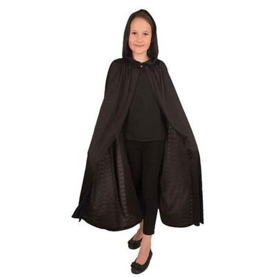 Faram Party Halloween verkleed cape - zwart - voor kinderen - carnaval - Tovenaar - Krijgers