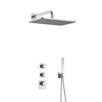 Hotbath Gal - GL106 - Inbouw Regendoucheset - Chroom - 2 Stopkranen - Thermostatisch - Wandarm 35 cm - Hoofddouche 270x400 mm - Staafhanddouche - met GL106 - V01