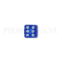 Balletje acryl 1.6 mm dobbelsteen blauw
