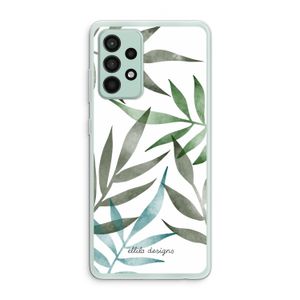 Tropical watercolor leaves: Samsung Galaxy A52s 5G Transparant Hoesje