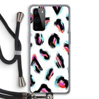 Cheetah color: OnePlus 9 Pro Transparant Hoesje met koord