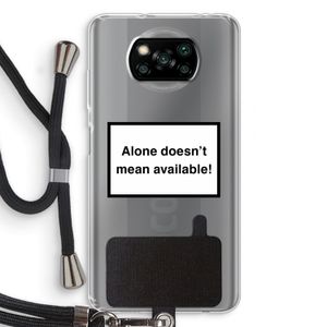 Alone: Xiaomi Poco X3 NFC Transparant Hoesje met koord