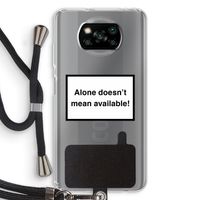 Alone: Xiaomi Poco X3 NFC Transparant Hoesje met koord