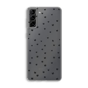Kleine kattenkopjes: Samsung Galaxy S21 Plus Transparant Hoesje