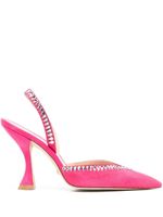 Stuart Weitzman escarpins en daim à ornements strassés 105 mm - Rose - thumbnail