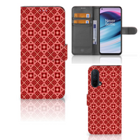 OnePlus Nord CE 5G Telefoon Hoesje Batik Rood - thumbnail