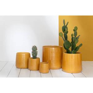 J-Line bloempot Rond - keramiek - oker - medium - Ø 23.00 cm