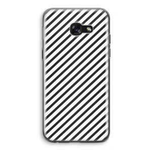 Strepen zwart-wit: Samsung Galaxy A5 (2017) Transparant Hoesje