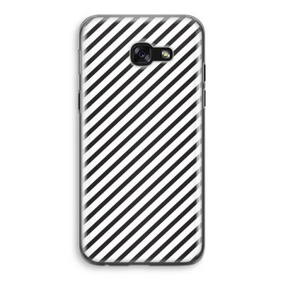 Strepen zwart-wit: Samsung Galaxy A5 (2017) Transparant Hoesje