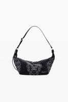 Kleine tas met leerlook en studs - BLACK - U