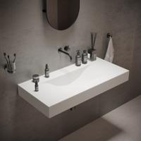 Wastafel Ideavit Solidvolo 100x48x11 cm Solid Surface Mat Wit