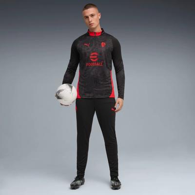 AC Milan 1/4 Zip Trainingspak Senior 2025/2026 Zwart - Maat S - Kleur: Zwart | Soccerfanshop