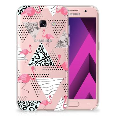 Samsung Galaxy A3 2017 | TPU Hoesje | Flamingo Triangle