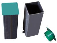 SET OF LIDDED CANS FOR SQUARE METAL POLES
