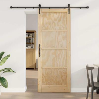Schuifdeur met Hardware Set 83x211 cm Massief Vurenhout