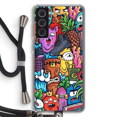 Vexx Mixtape: Samsung Galaxy S21 FE Transparant Hoesje met koord