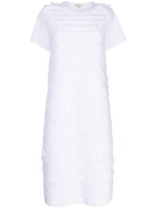 Comme Des Garçons robe à effet écailles - Blanc