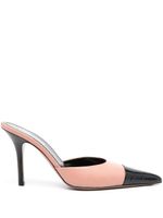 Paris Texas mules bicolores 90 mm - Rose - thumbnail