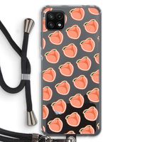 Just peachy: Samsung Galaxy A22 5G Transparant Hoesje met koord Just peachy: Samsung Galaxy A22 5G Transparant Hoesje met koord