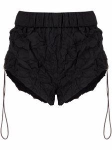 Dion Lee short court à effet froissé - Noir