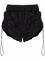 Dion Lee short court à effet froissé - Noir