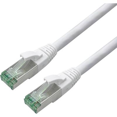 roline recycled material RJ45 (cross) Netwerkkabel Aansluitkabel CAT 6A S/FTP 7.5 m Wit
