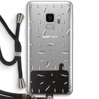 Hipster stripes: Samsung Galaxy S9 Transparant Hoesje met koord