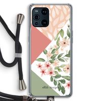 Sweet heaven geometrics: Oppo Find X3 Transparant Hoesje met koord