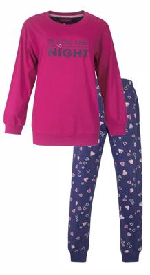 Dames pyjama lange mouw roze - In for the night