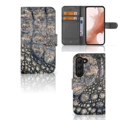 Samsung Galaxy S23 | Telefoonhoesje | Met pasjeshouder | Krokodillenprint