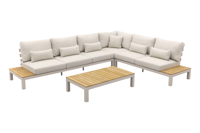 Suns Vita loungeset (rechts) - Zand/Teak