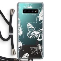 Tiny Bugs: Samsung Galaxy S10 Plus Transparant Hoesje met koord