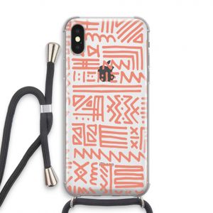Marrakech Pink: iPhone X Transparant Hoesje met koord