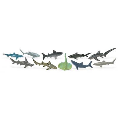Speelgoed figuren - haaien - 10x - plastic - haaienfiguren - speelfiguren