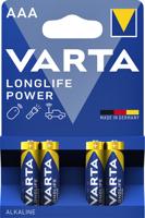 Batterij varta longlife power 4x aaa | 10 stuks