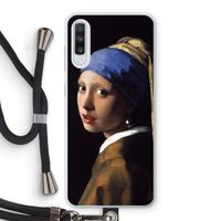 The Pearl Earring: Samsung Galaxy A70 Transparant Hoesje met koord