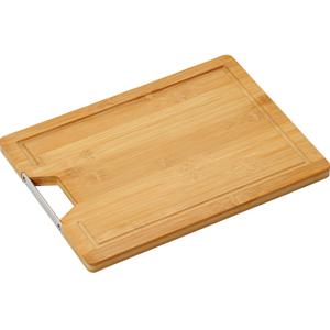 Bamboe houten groente/vlees snijplank - 23 x 33 cm - Horeca kwaliteit - Handvat - Sapgroef