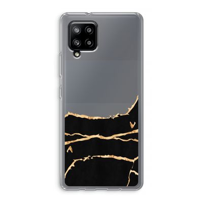 Gouden marmer: Samsung Galaxy A42 5G Transparant Hoesje