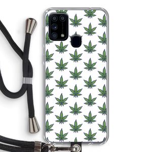 Weed: Samsung Galaxy M31 Transparant Hoesje met koord