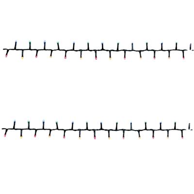 Kerstverlichting Ivy - 2x - 500 led lampjes - gekleurd - 1200 cm - lichtsnoer