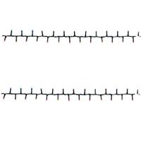 Kerstverlichting Ivy - 2x - 500 led lampjes - gekleurd - 1200 cm - lichtsnoer
