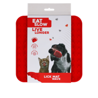 Eat Slow Live Longer Lick Mat Wave Red - thumbnail