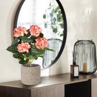 Hortensia kunstplant 40cm rose