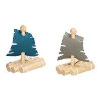 Houten Vlot met Zeil Houten Vlot met Zeil