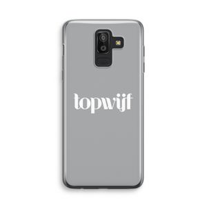 Topwijf Grijs Wit: Samsung Galaxy J8 (2018) Transparant Hoesje