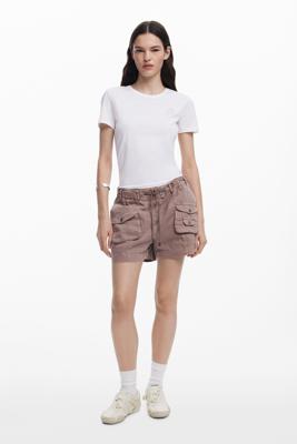 Plain cargo shorts - ORANGE - S