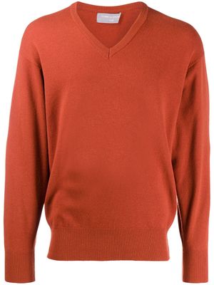 Comme Des Garçons Pre-Owned pull à col v - Orange