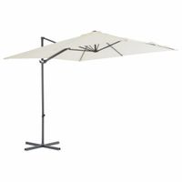 VidaXL Zweefparasol met stalen paal 250x250 cm zandkleurig