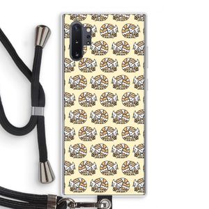 Slapende poes: Samsung Galaxy Note 10 Plus Transparant Hoesje met koord